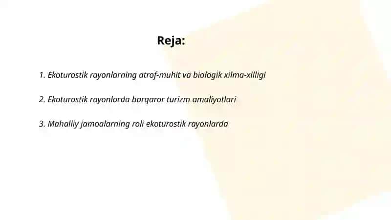 Ekoturostik rayonlar 2