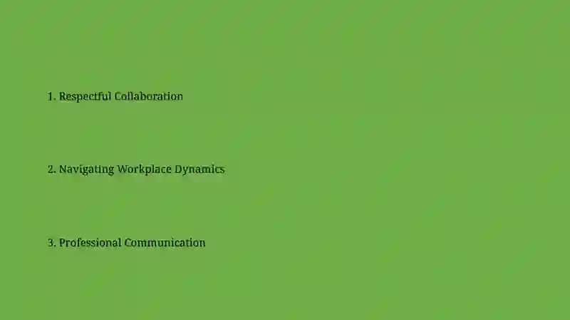 Work-plase etiqutte/jobs 2