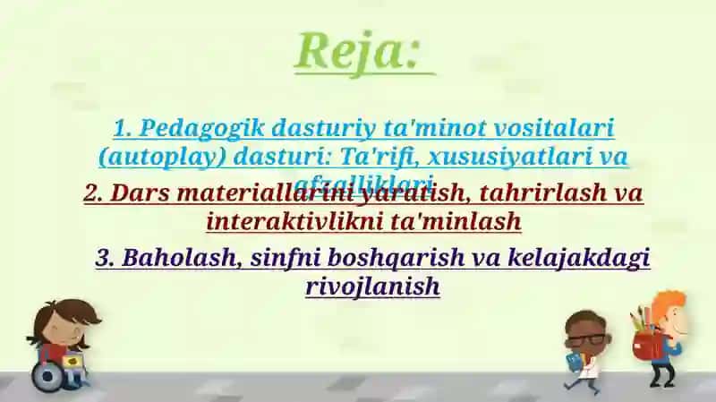 Pedagogik dasturiy vositalar (autoplay) dasturi 2