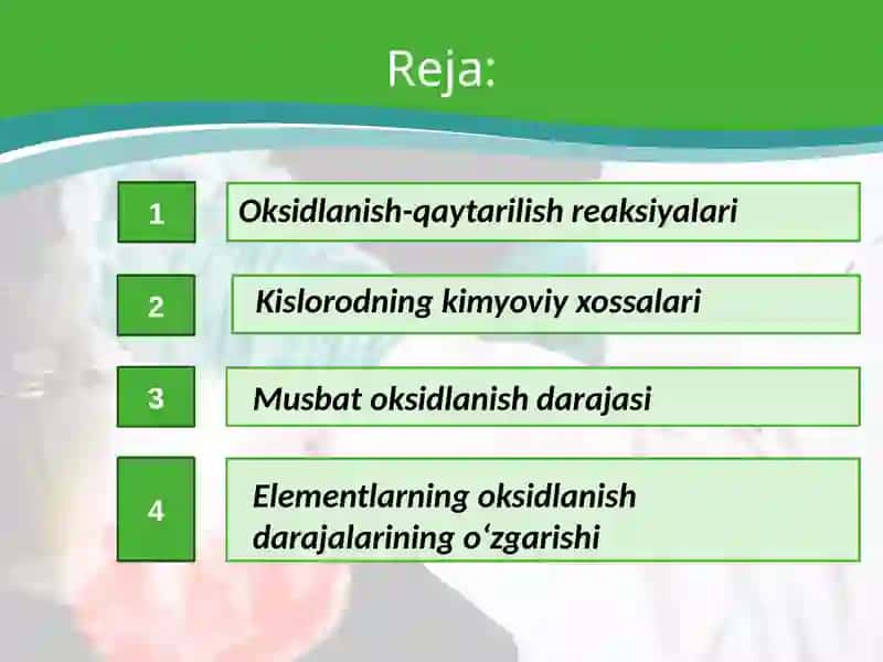 Oksidlanish-qaytarilish reaksiyalari 2