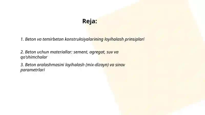Beton va Temirbeton Konstruksiyalar 2