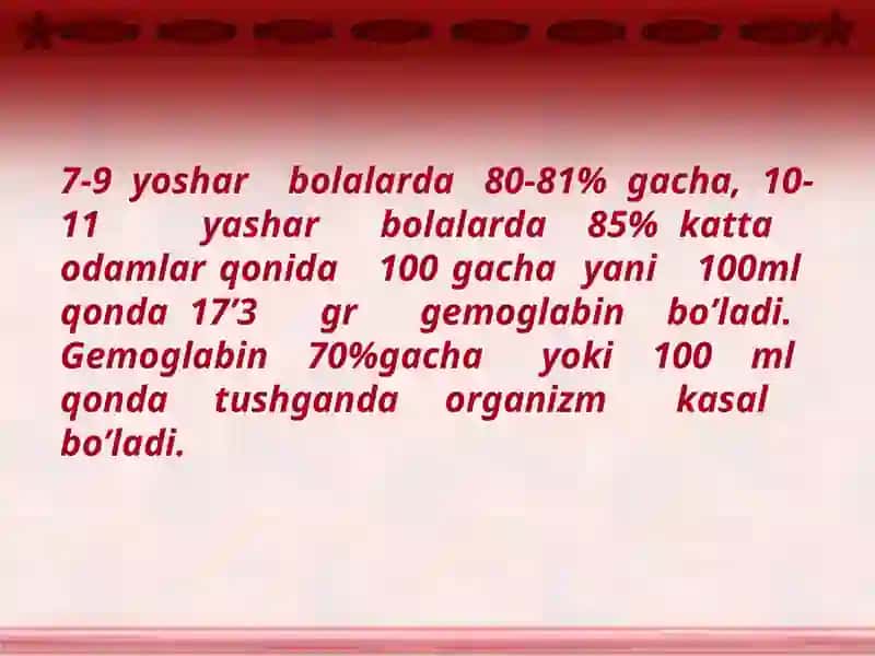 Qon aylanishsistemasining yosh xususiyati va gigiyenasi 2