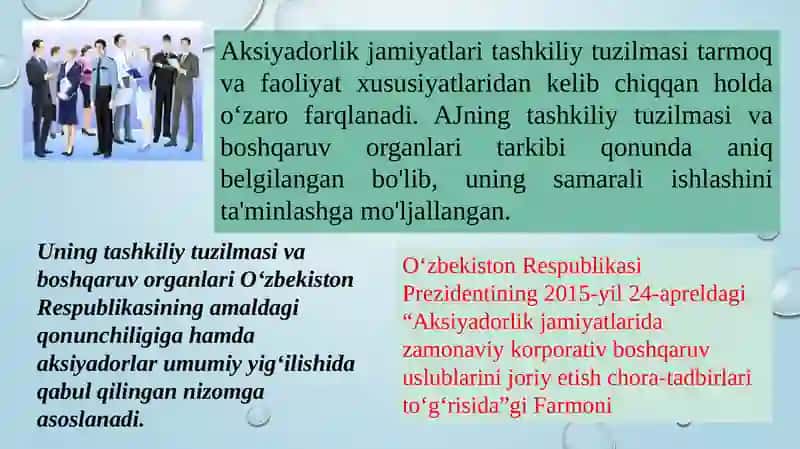 Aksiyadorlikjamiyatlaridaboshqaruvorganlari 2