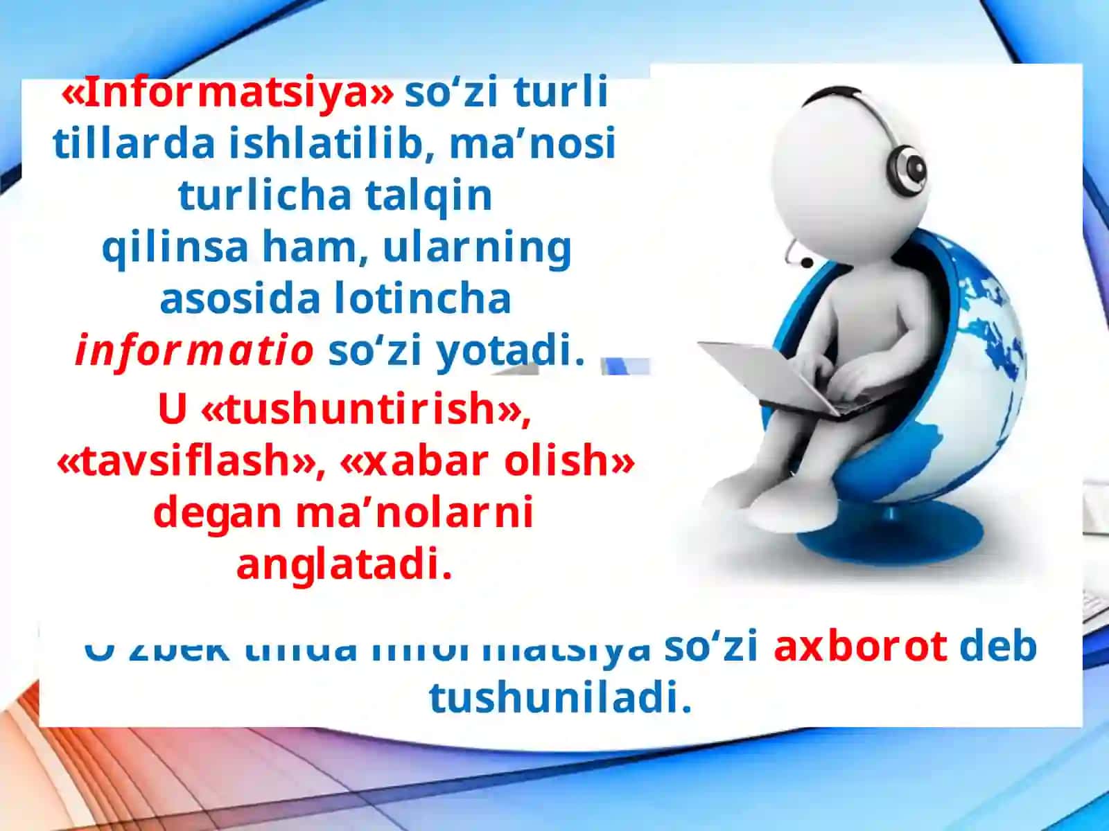 Axborot tushunchasi va bilish haqida 2