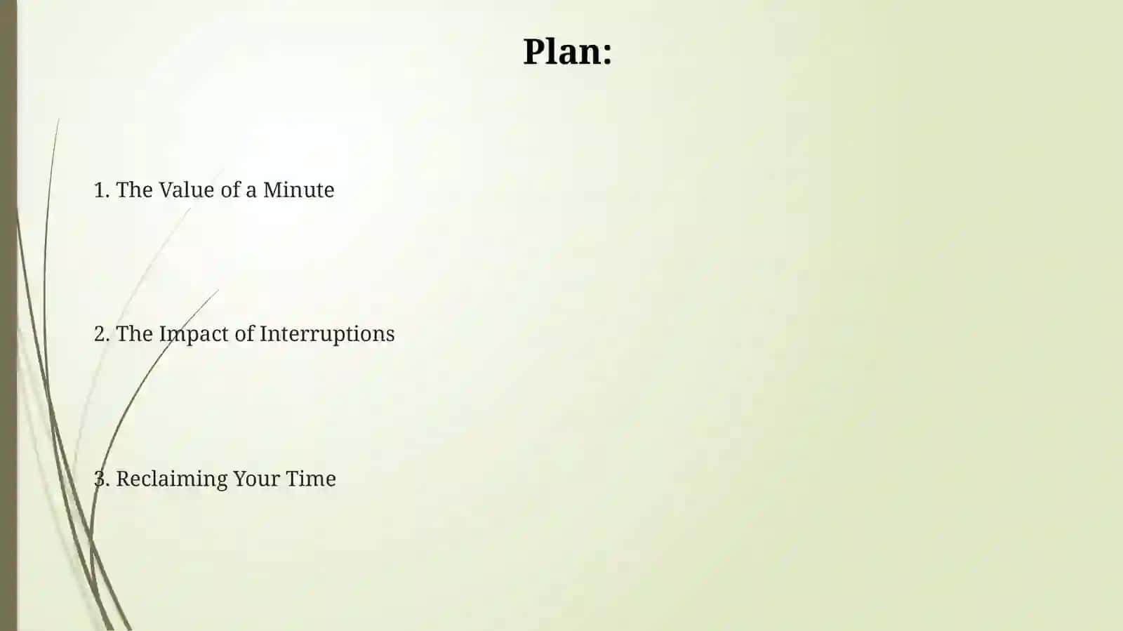 The Value of a Minute 2