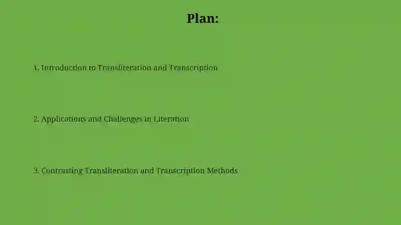 Transliteration and Transcription in Literation 2