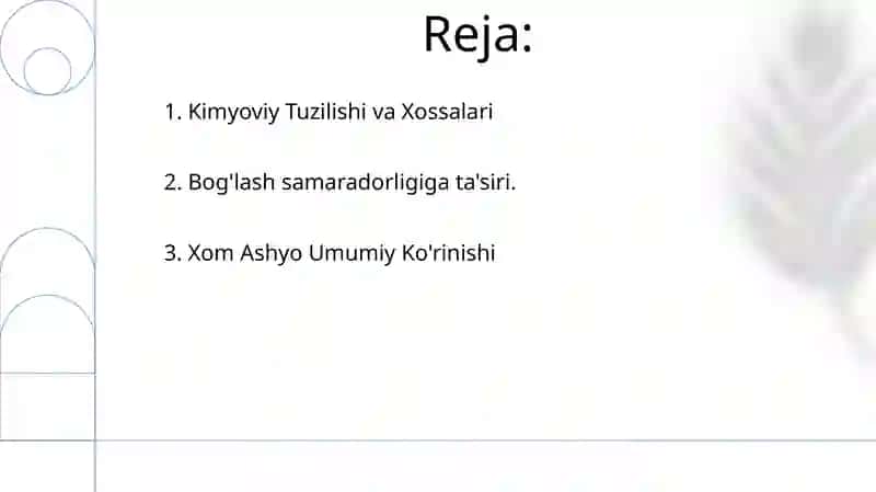 Xom ashyo tahlili 2