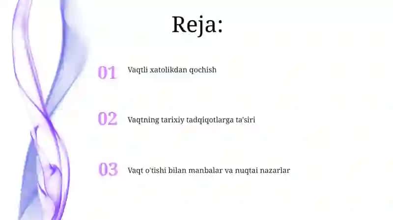 Tarixiy tadqiqotlar va vaqt 2