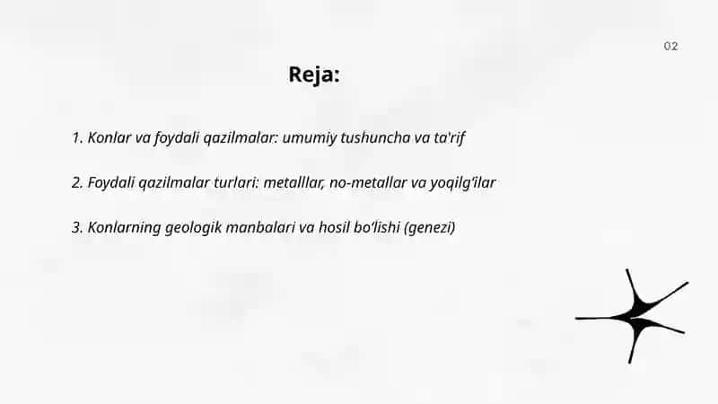 Konlar va foydali qazilmalar haqida tushuncha 2