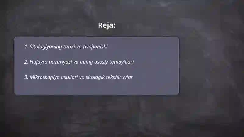 Sitologiya va uning asoslari 2
