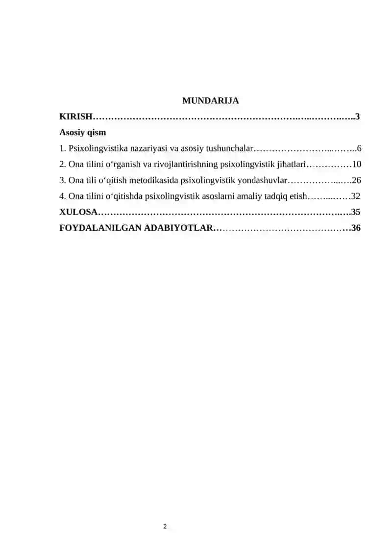 Ona tili oʻqitishning psixolingvistik asoslari 2