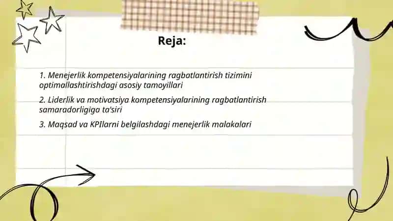 Menejerlik kopitensiyalarining ahamiyati 2