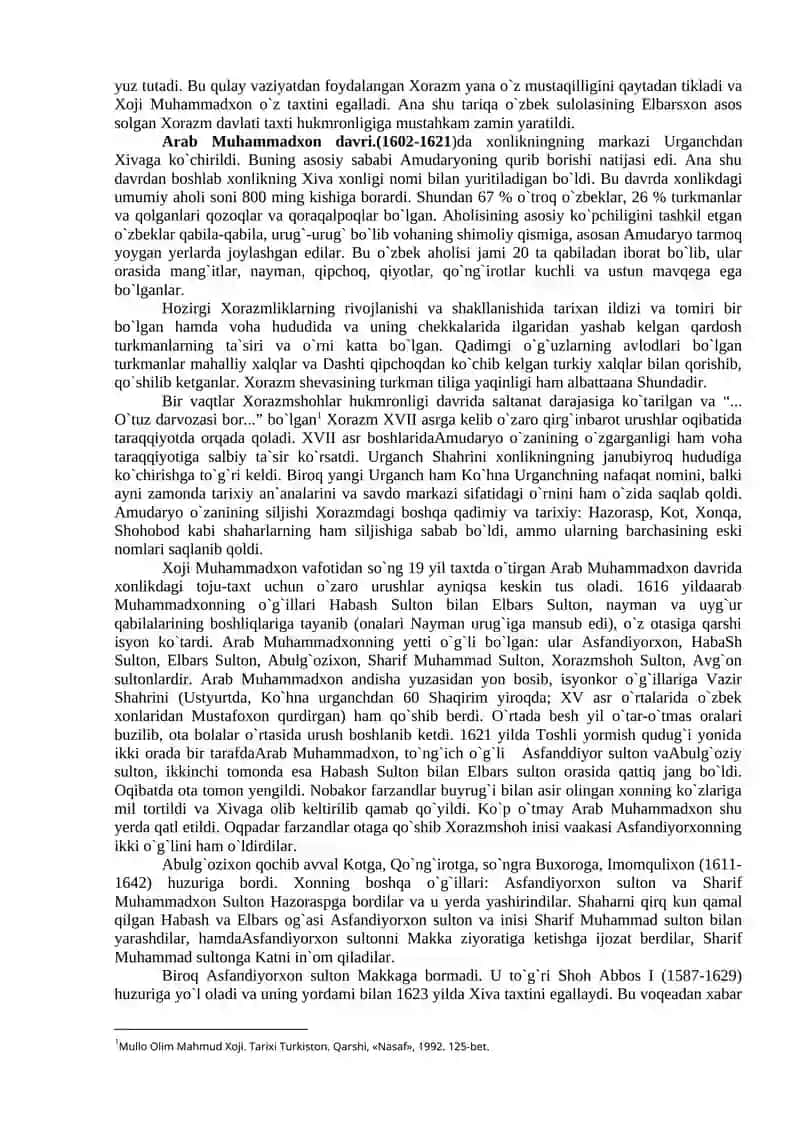 Xiva xonligi (XVI –XIX asrning birinchi yarmi) 2