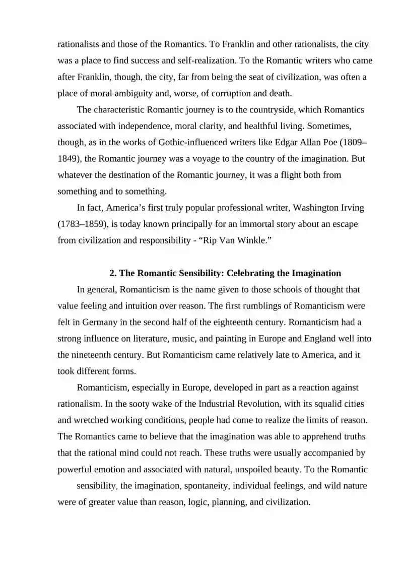 American Romanticism (1800-1860) 2