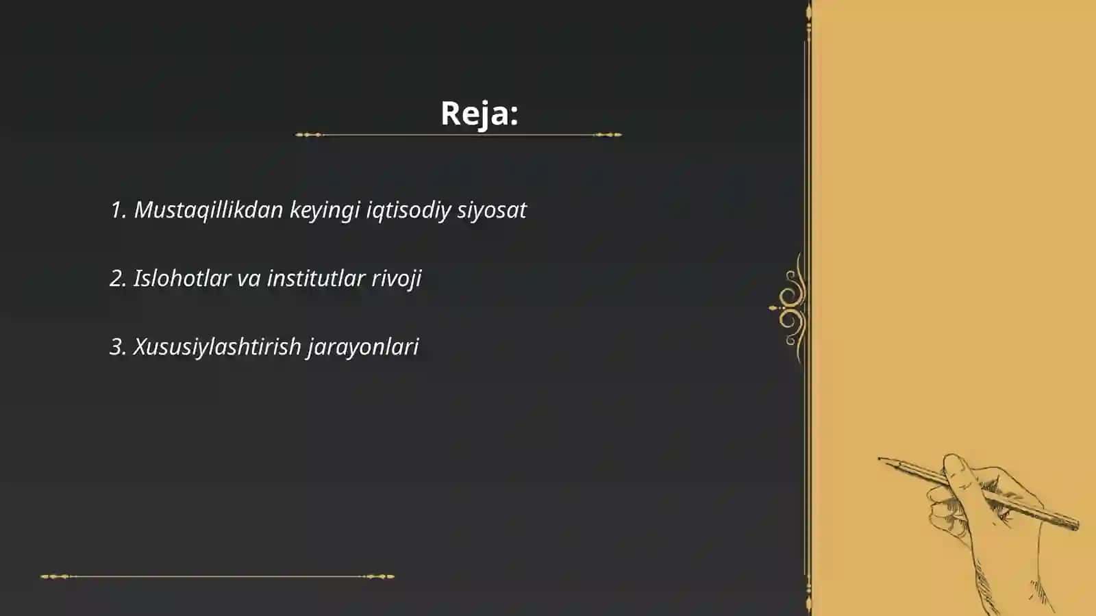 Oʻzbekistondagi iqtisodiy oʻzgarishlar 2