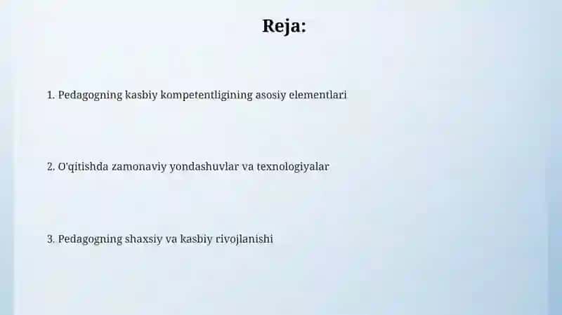 Pedagogning kasbiy kompetentligi 2