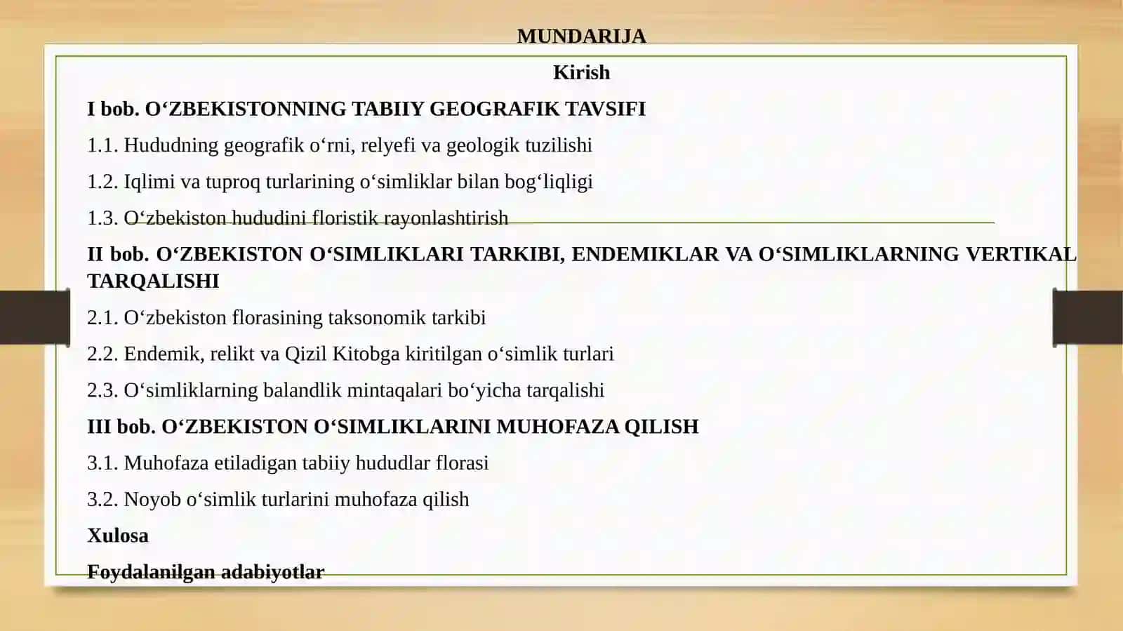 O‘zbekiston o‘simliklari va ularning tarqalishi 2