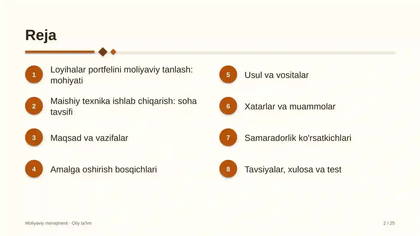 Maishiy texnika ishlab chiqarishda loyihalar portfelini moliyaviy tanlash 2