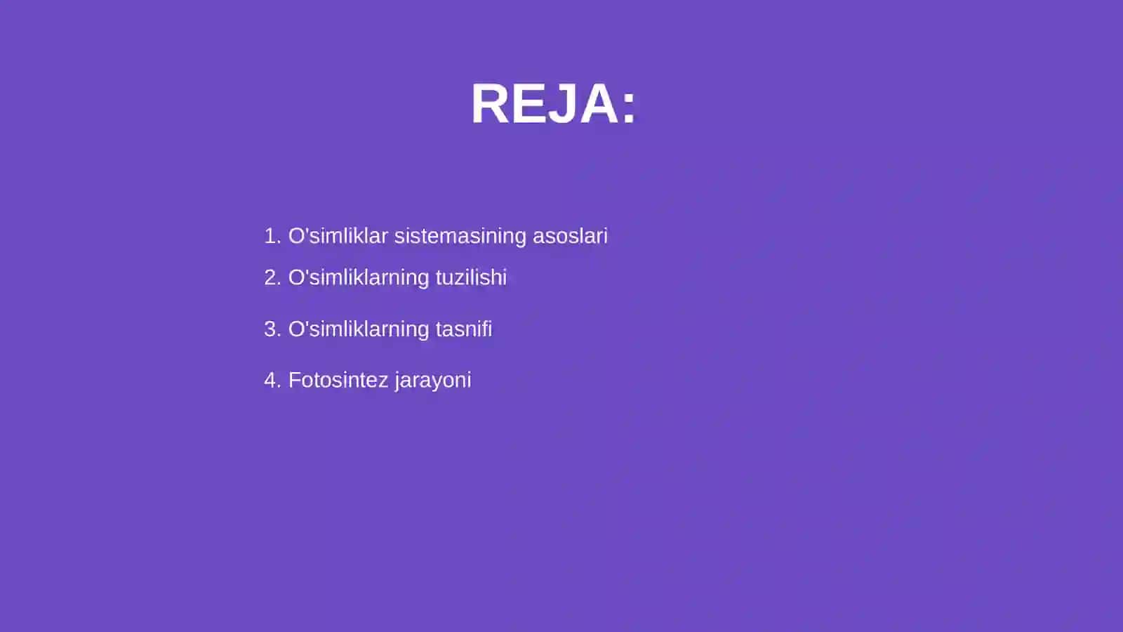 O'simliklar sistemasiga kirish 2