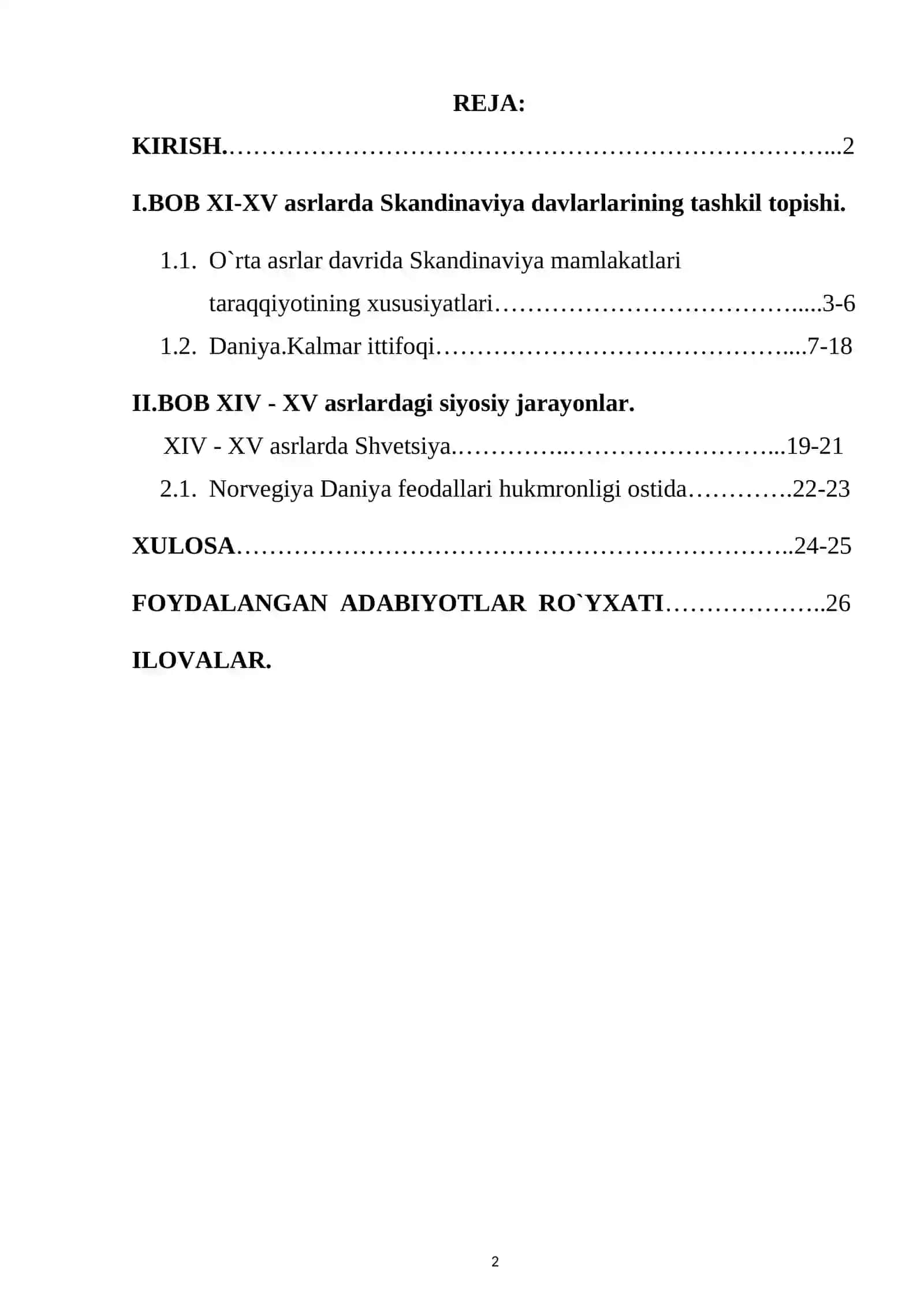 XI-XV asrlarda Skandinaviya davlati 2