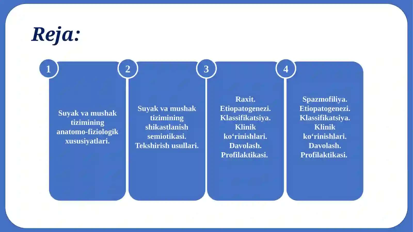 BOLALARDA SUYAK – MUSHAK TIZIMINING ASOSIY KASALLIKLARI SEMIOTIKASI 2