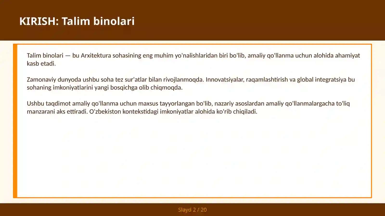 Talim binolari 2