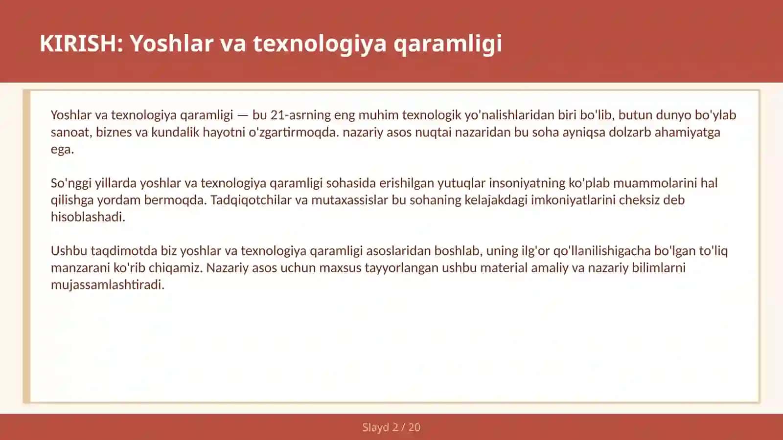 Yoshlar va texnologiya qaramligi 2