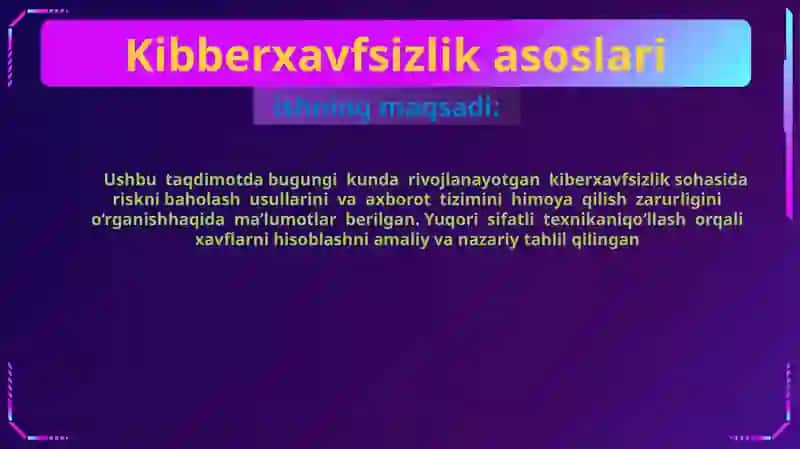 Kibberxavfsizlik asoslari 2