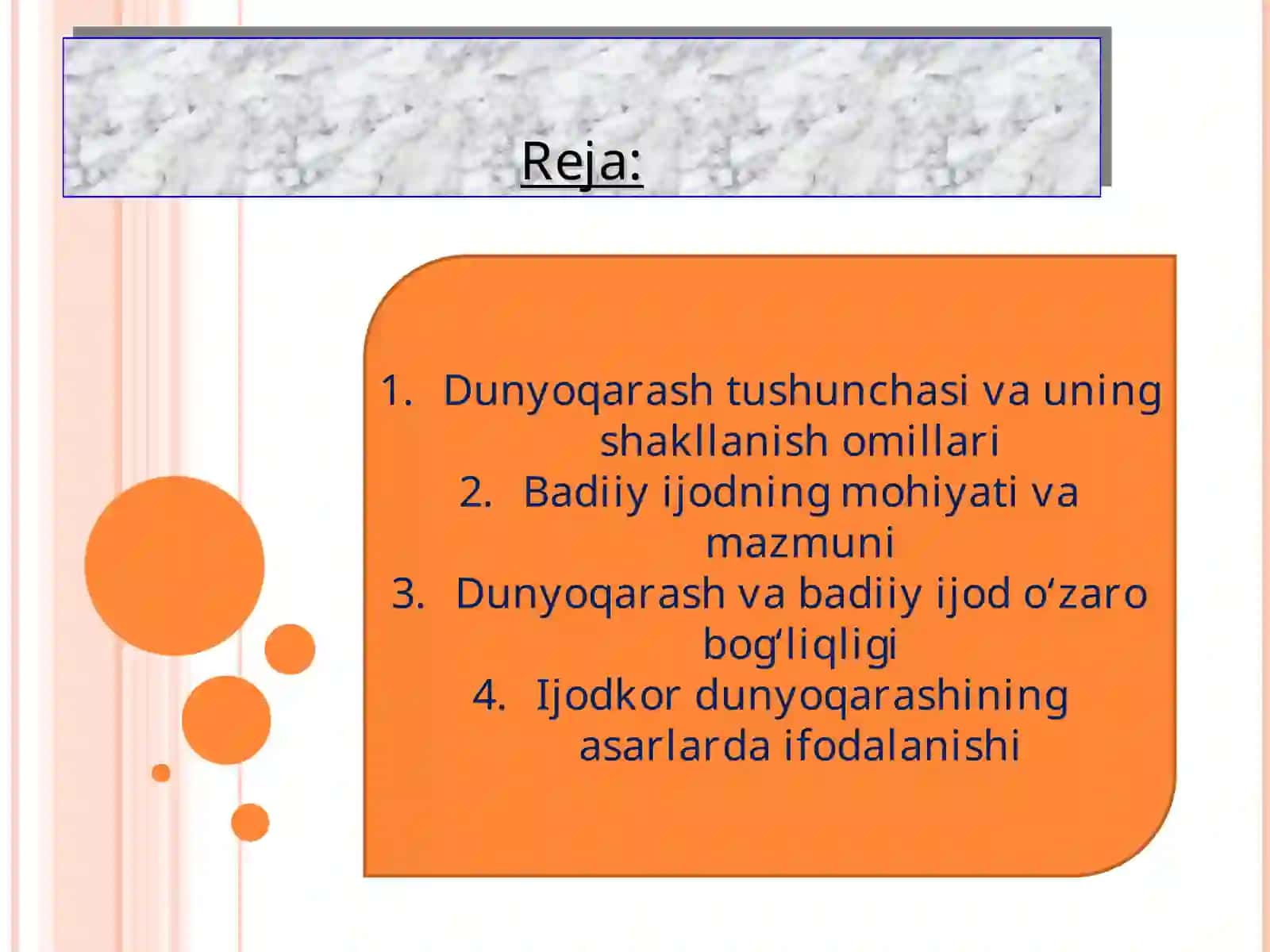 Dunyoqarash va baddiy ijod 2
