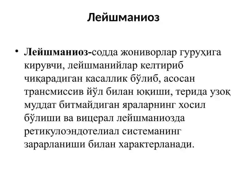 Лейшманиоз 2