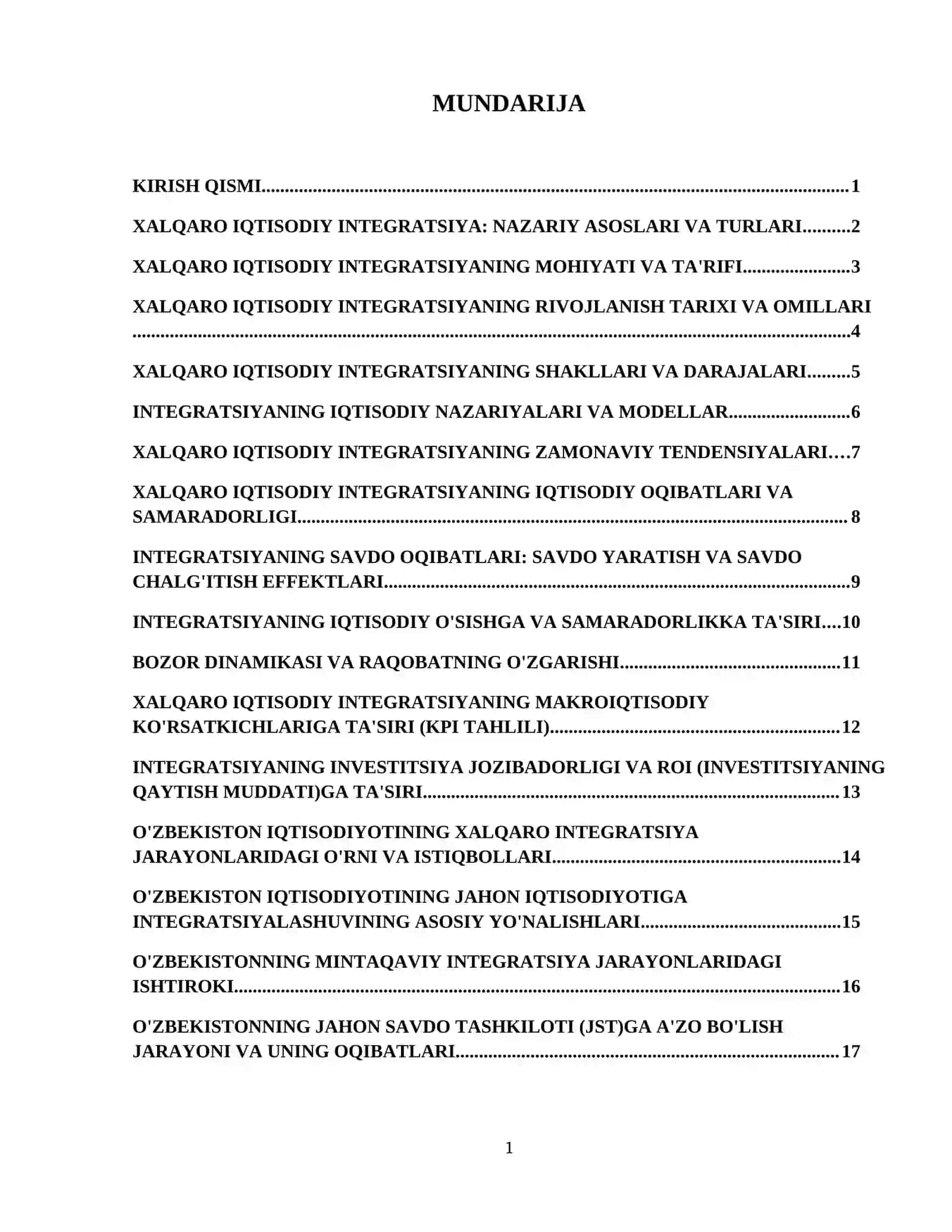Xalqaro iqtisodiy integratsiya, uning mazmuni va shakillari 2