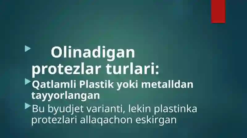 Olinadigan protezlarturlari 2
