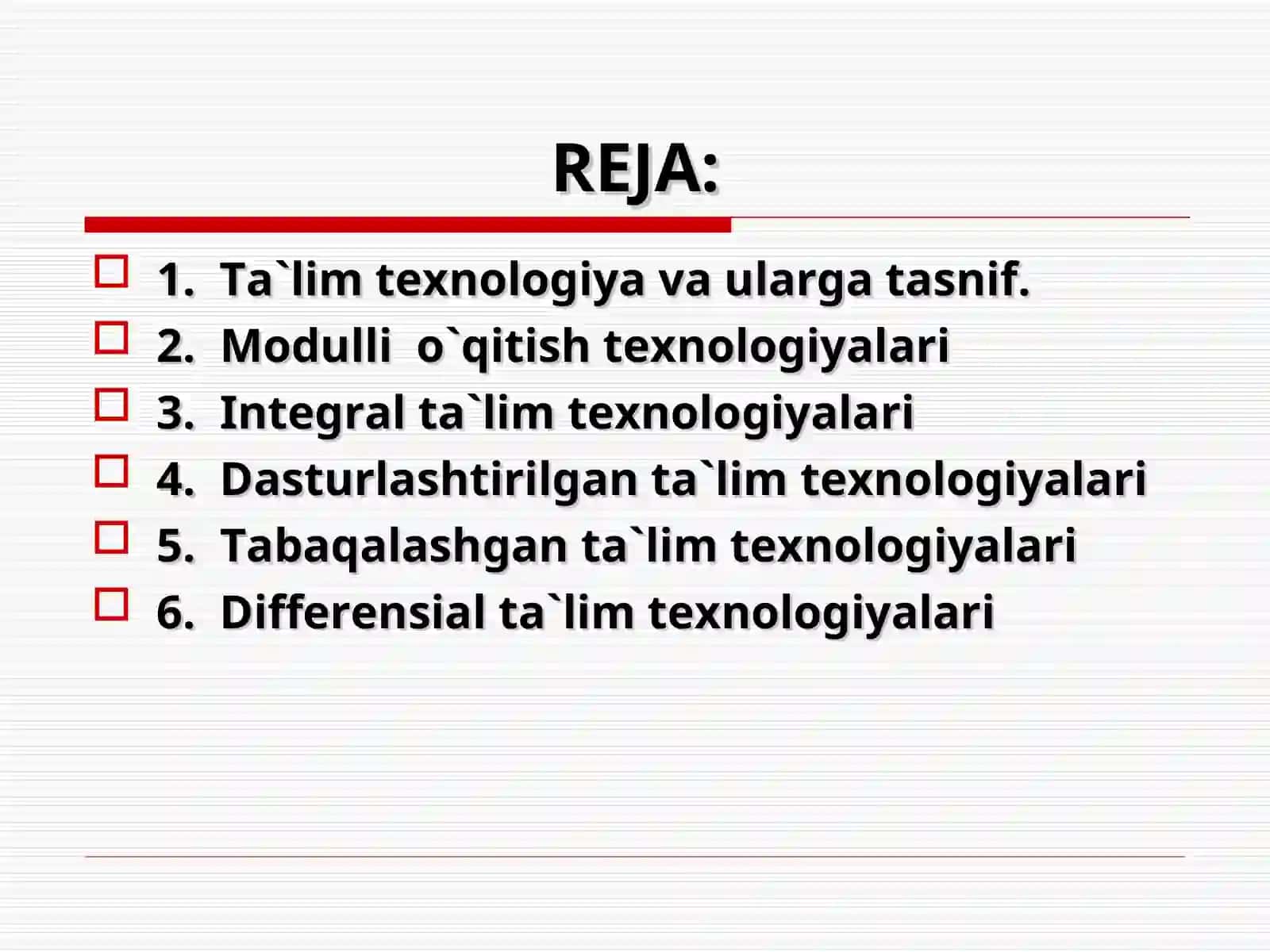 Ta`lim texnologiyalari 2