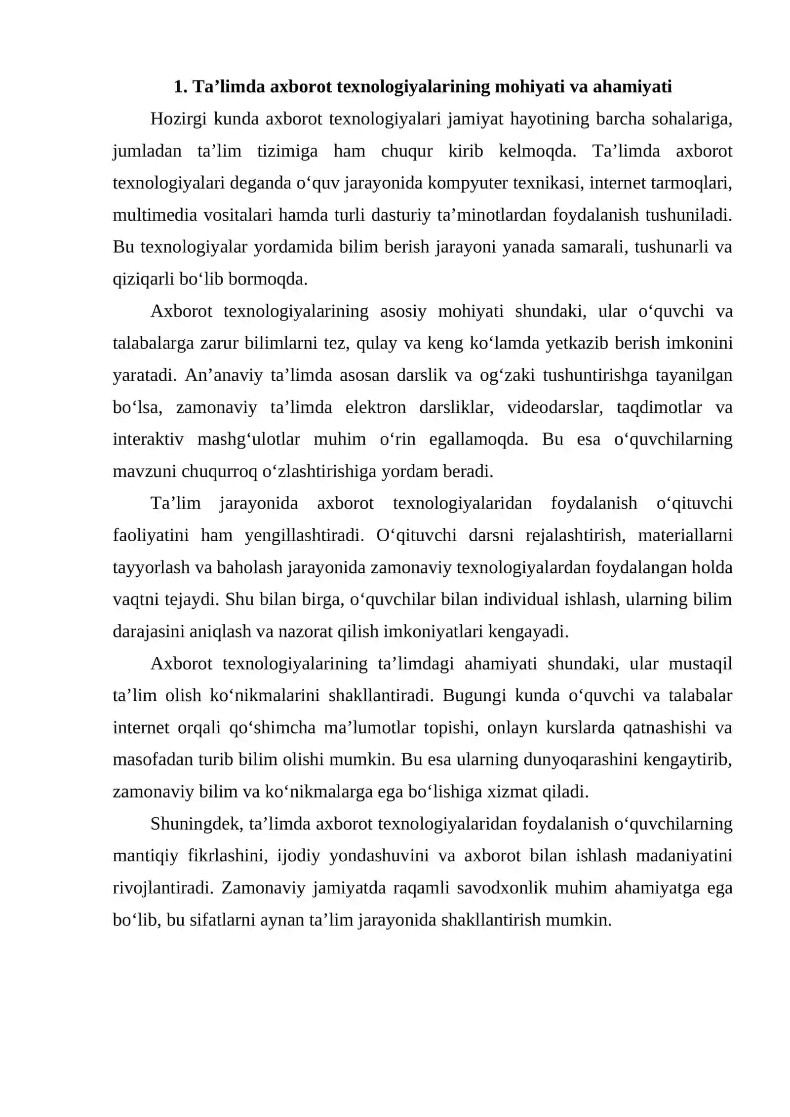 Ta’limda axborot texnologiyalari 2
