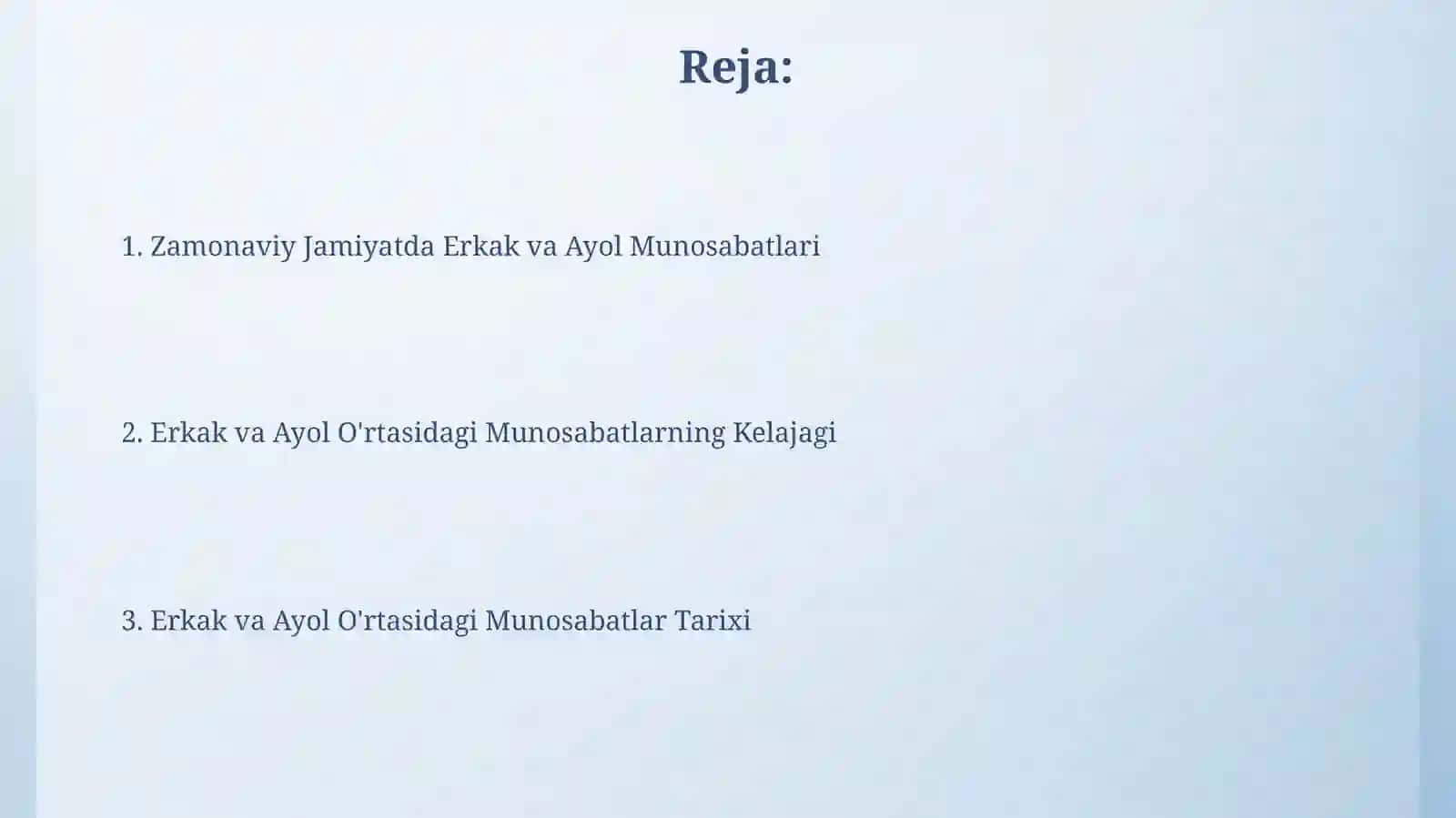 Erkak va Ayol Munosabatlari 2