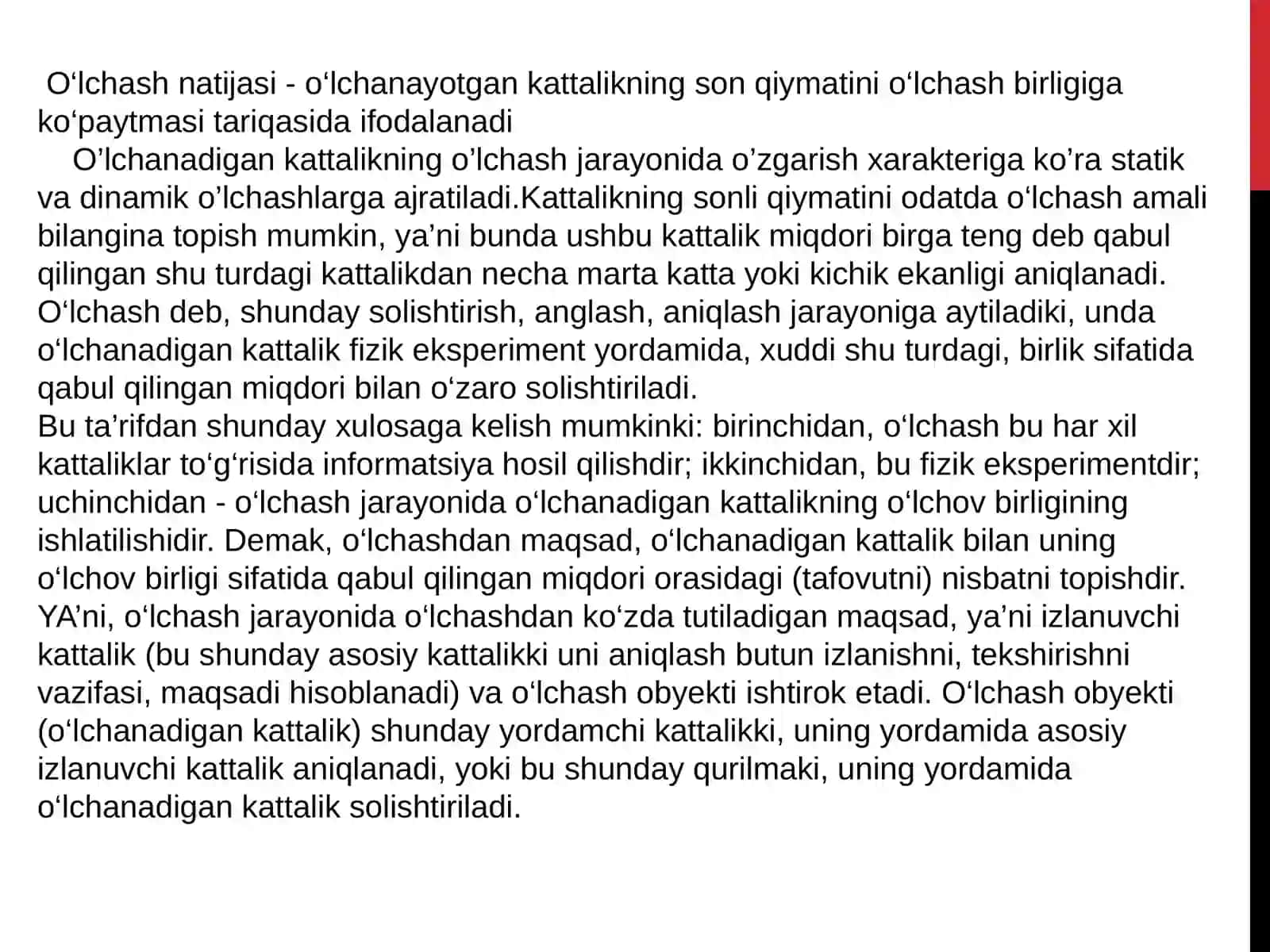 O‘lchash usullari va vositalari 2