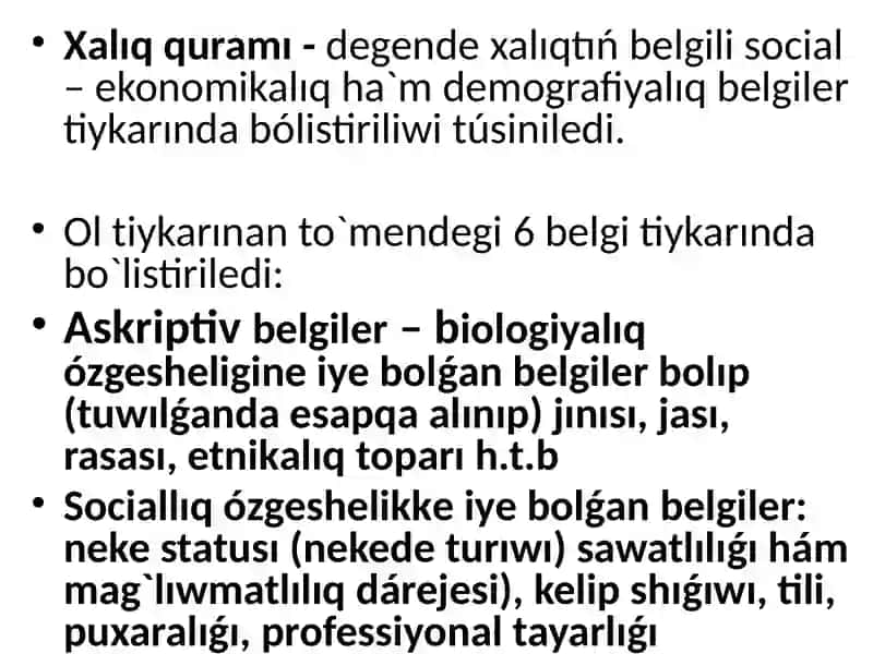 XalíqtíŃ QURAMLARÍ: XALÍQTÍŃ JAS QURAMÍ 2