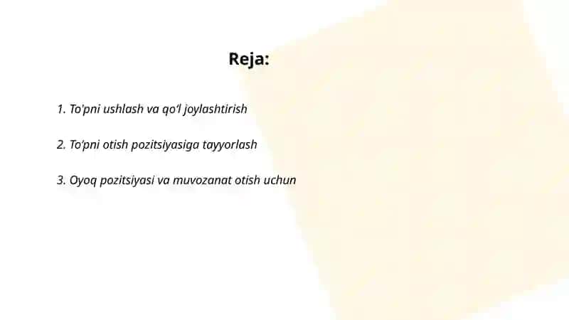 To'pni boshqarish texnikasi 2