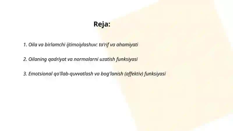 Oila va uni asosiy funksiyalari 2