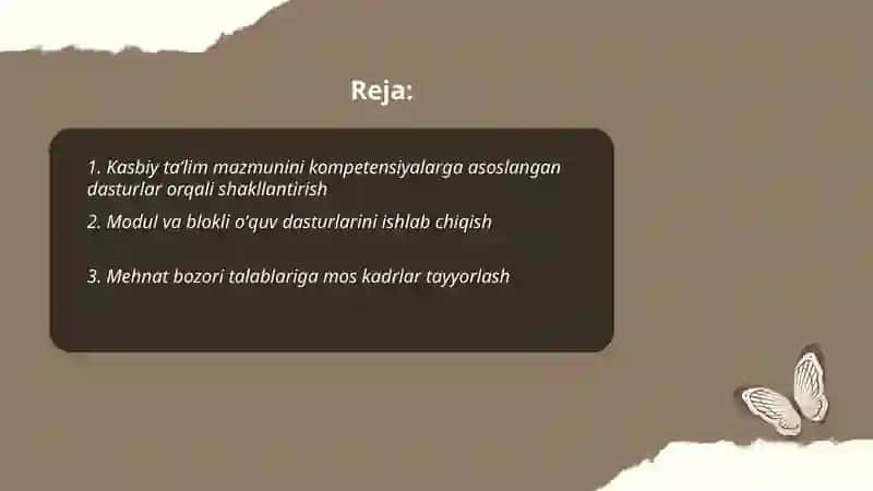 Kasbiy taʼlim mazmuni va texnologiyalari 2