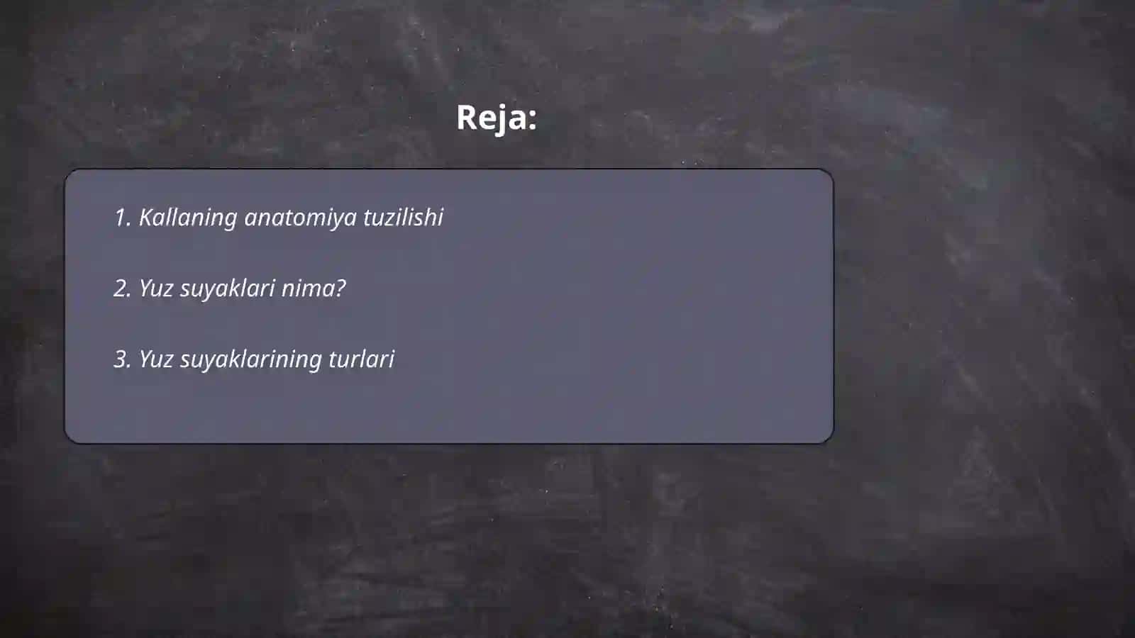Kallaning yuz suyaklari 2