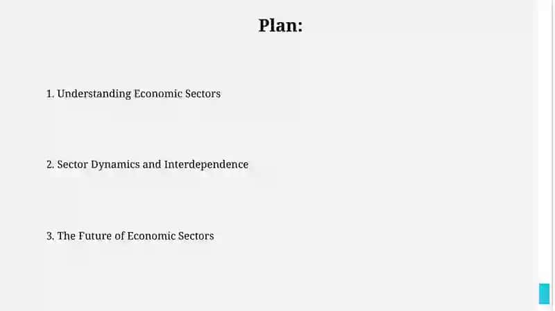 The different sectors of economy 2