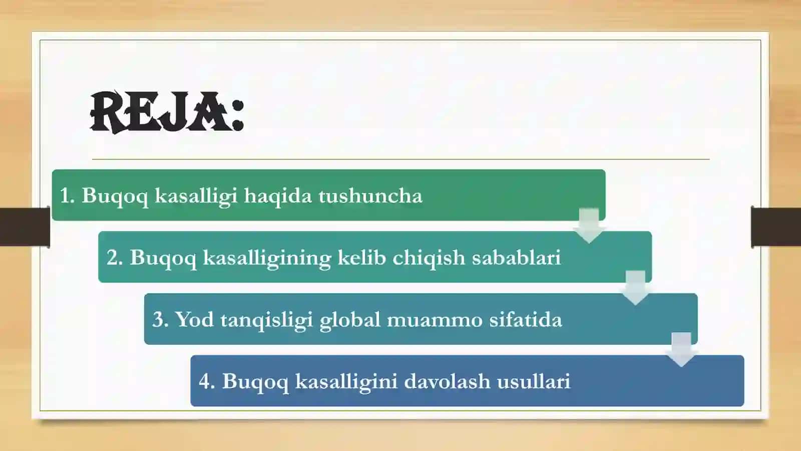 BUQOQ KASALLIGI, KELIB CHIQISH, OLDINI OLISH 2