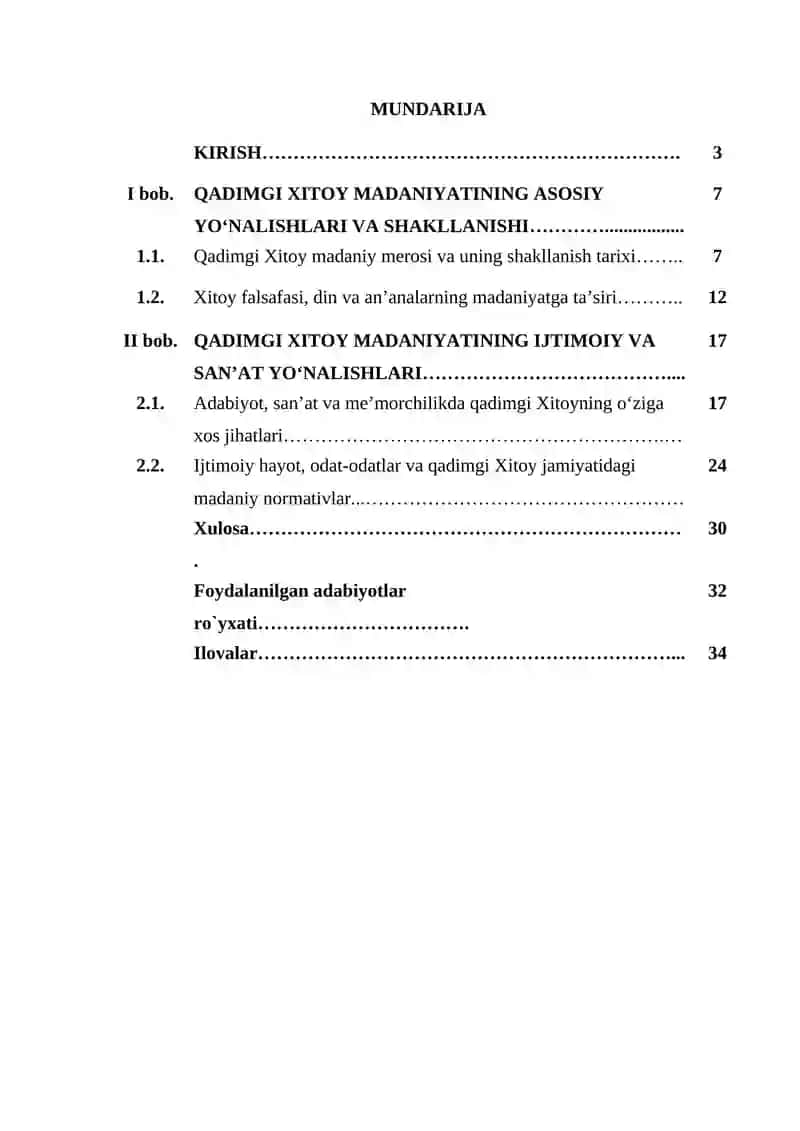 Qadimgi Xitoy madaniyatining o’ziga xos xususiyatlari 2
