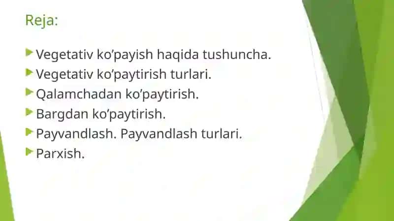 Madaniy o’simliklarning vegetativ ko’payishi 2