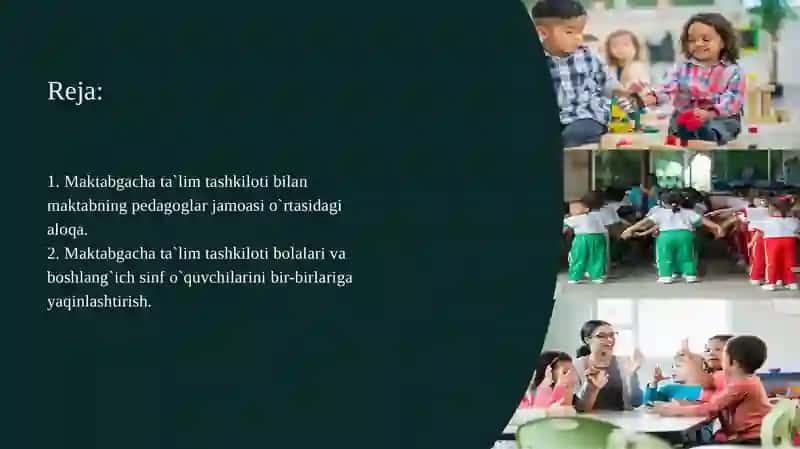 Maktabgacha talim tashkiloti bilanmaktab aloqasining shakllari 2