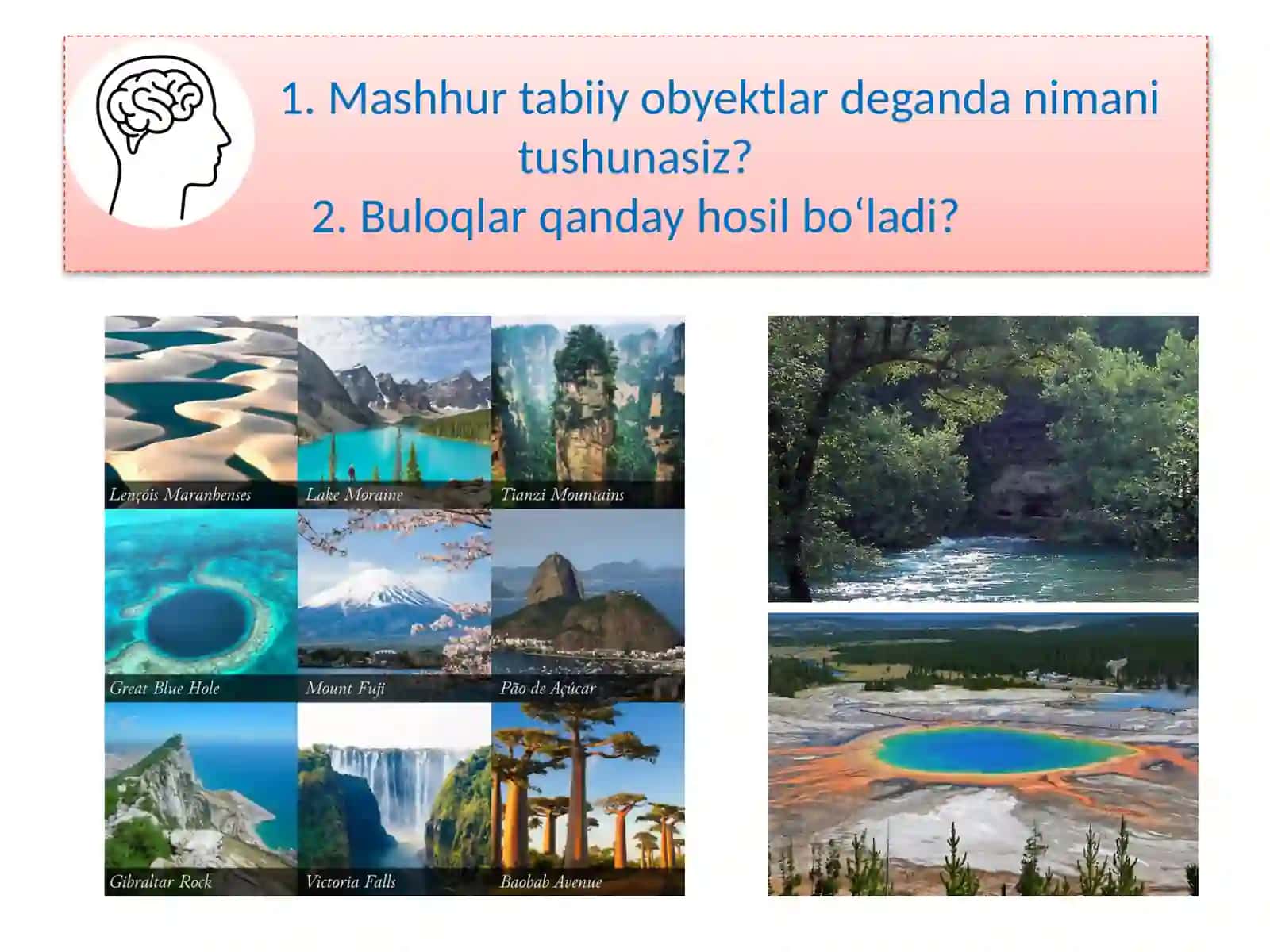 MASHHUR TABIIY OBYEKTLAR 2