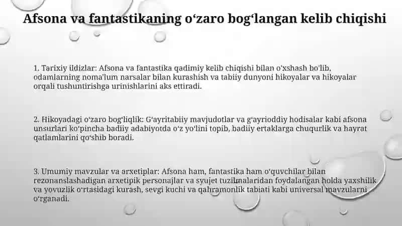 Mif Va Badiiy Adabiyot Munosabatlari 2