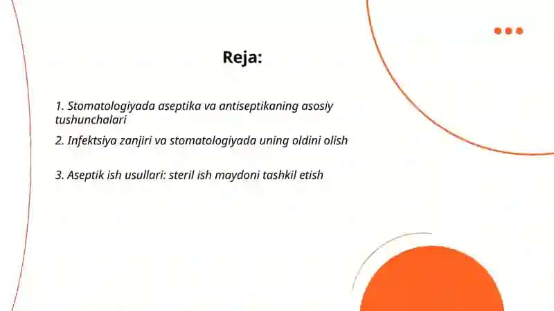 Stomatologiyada aseptika va antiseptika 2