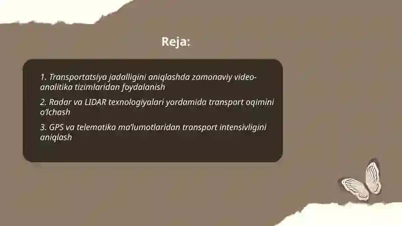 Transportatsiya jadalligini aniqlash 2